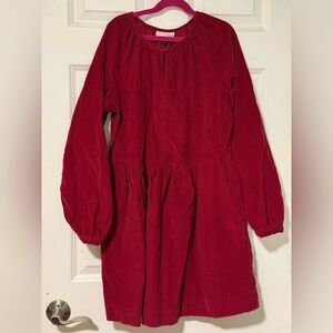 Universal Thread Burgundy Corduroy Long Sleeve Dress XS